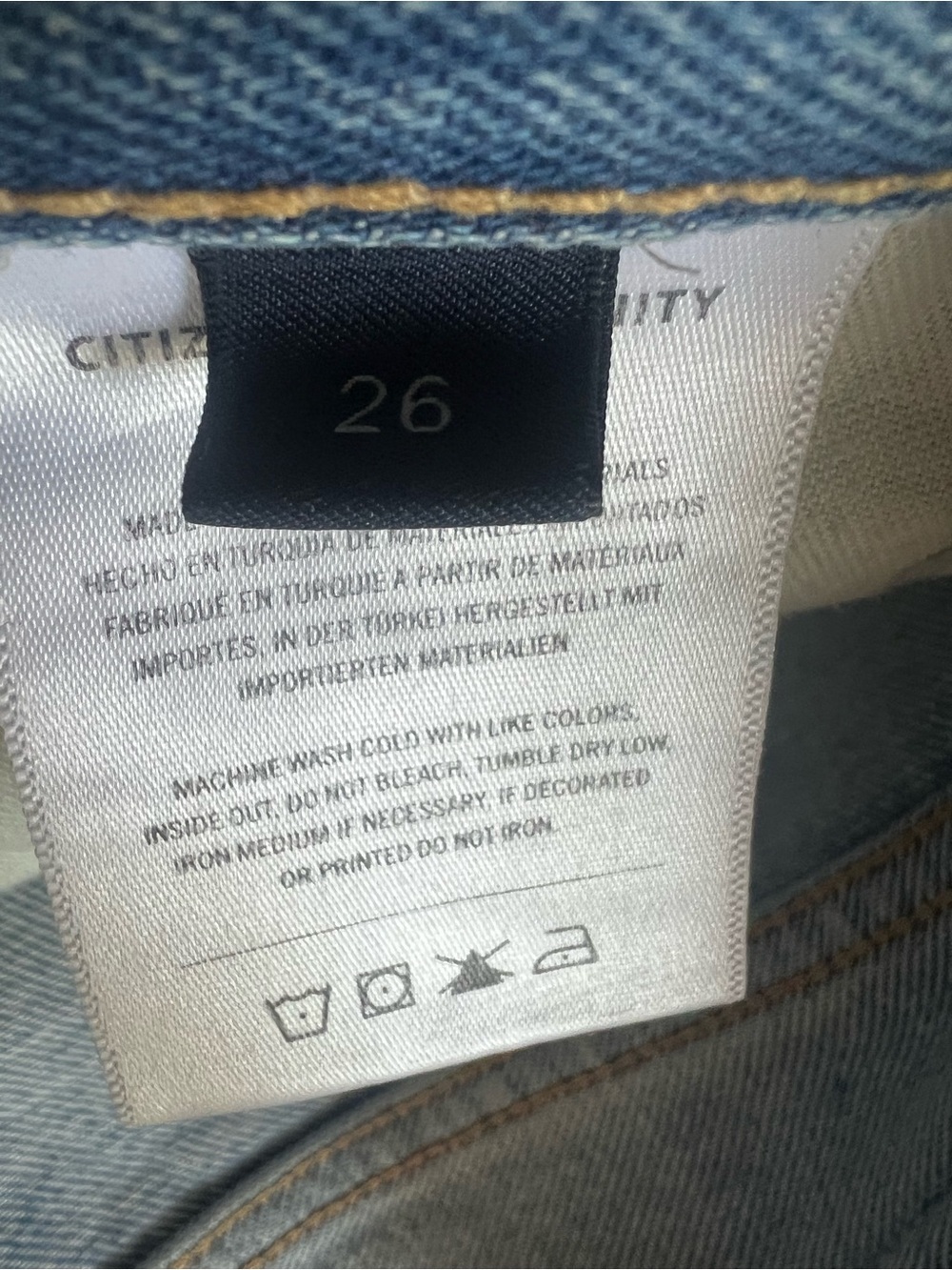CITIZENS OF HUMANITY Eva Distressed Straight Leg Jeans 26 - Picture 6 of 14